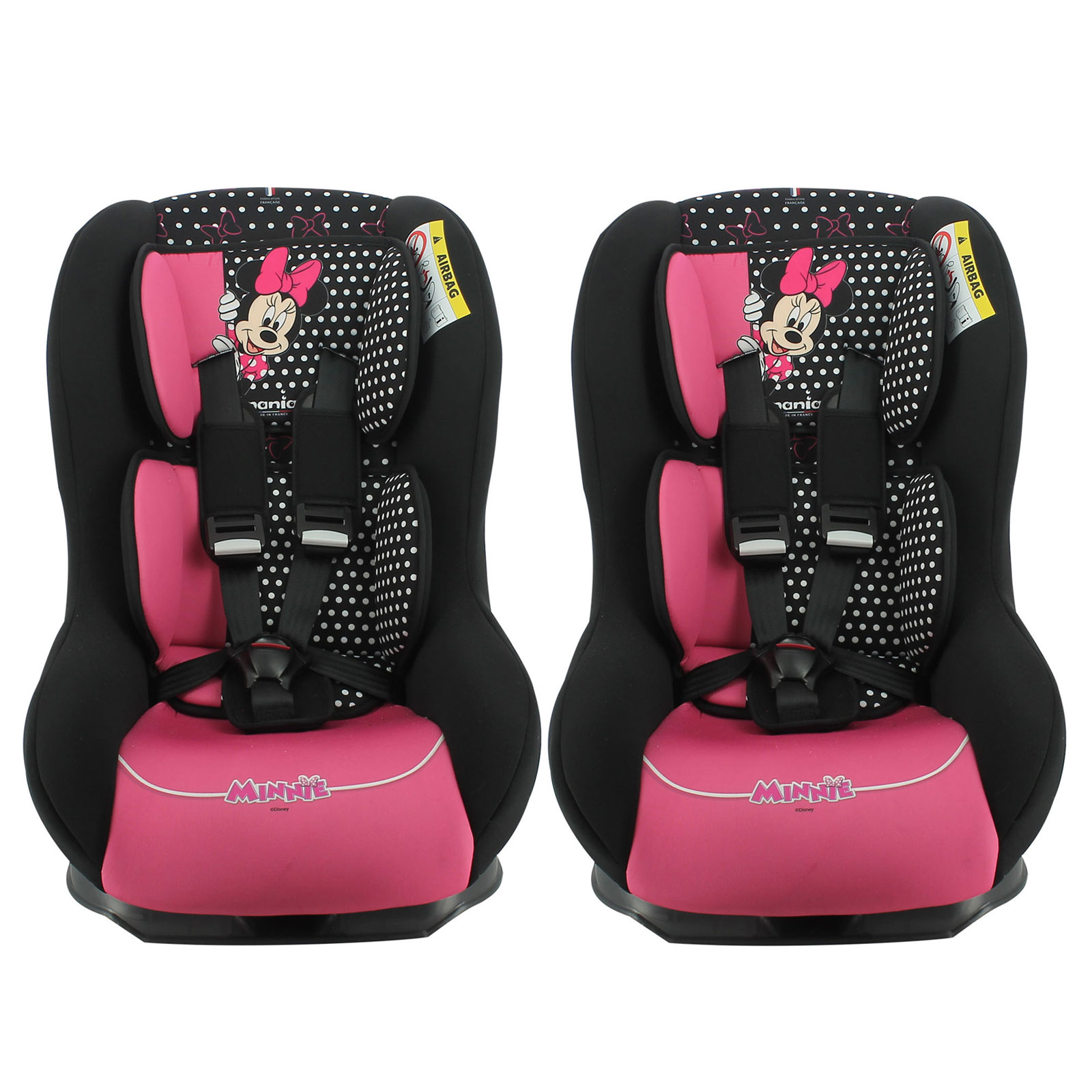 Disney Minnie Mouse Tilbury Luxe Comfort Safe Group 0+/1 Car Seat (2 Pack) - Pink (0-4 Years)