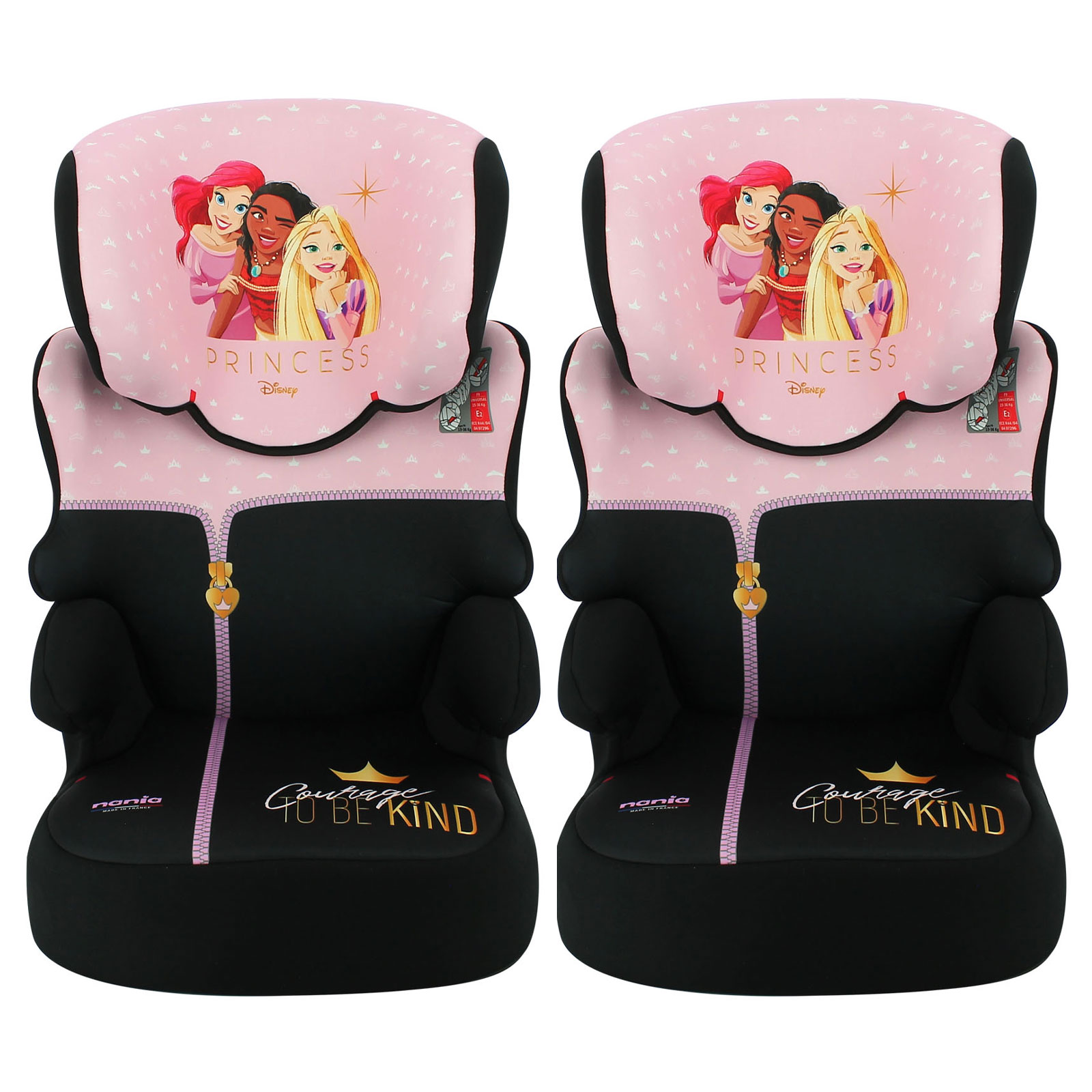 Disney Princess Ruxton Comfort Plus Group 2/3 Car Seat (2 Pack) - Pink (4-12 Years)