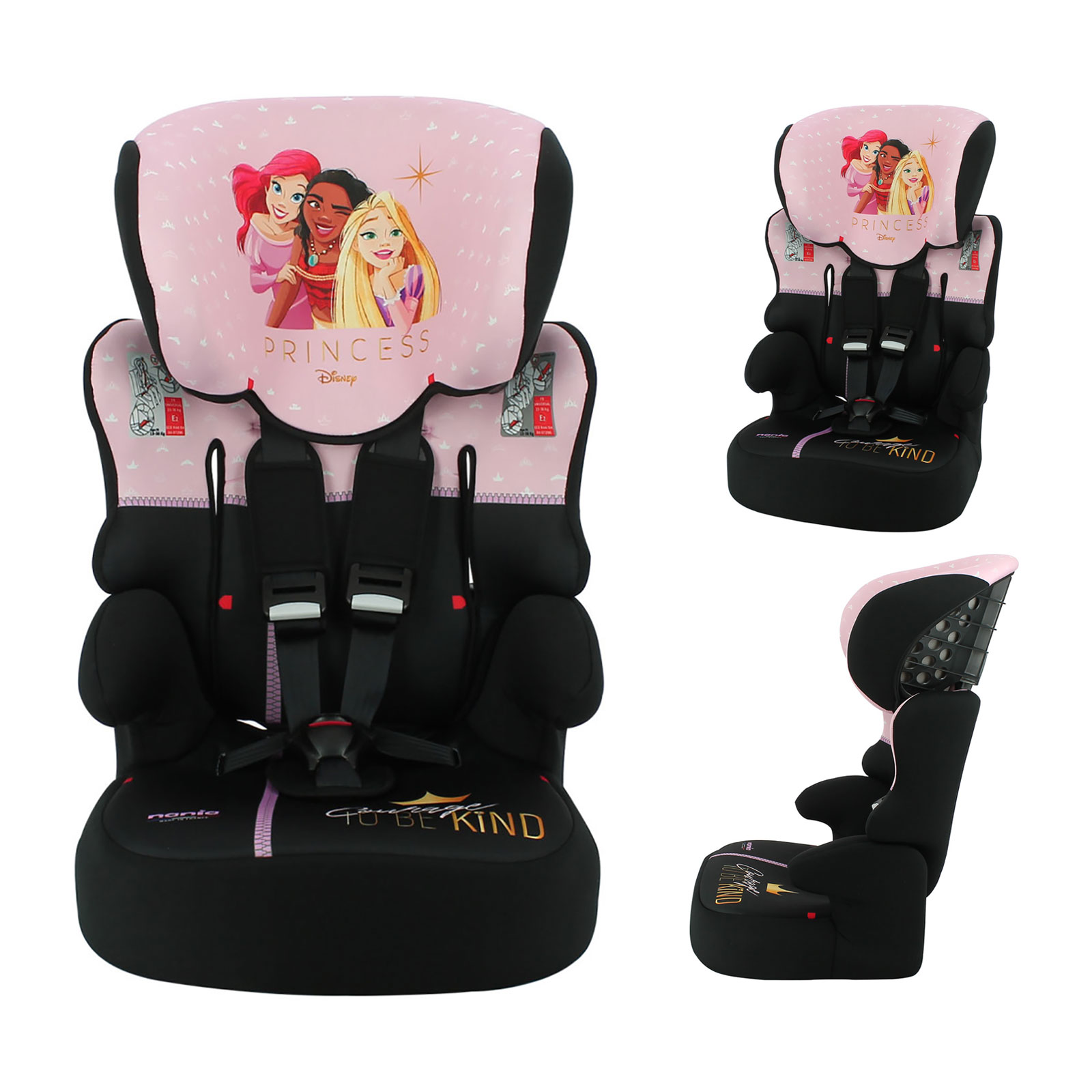 Disney Princess Linton Comfort Plus Group 1/2/3 Car Seat - Pink (9 Months-12 Years)