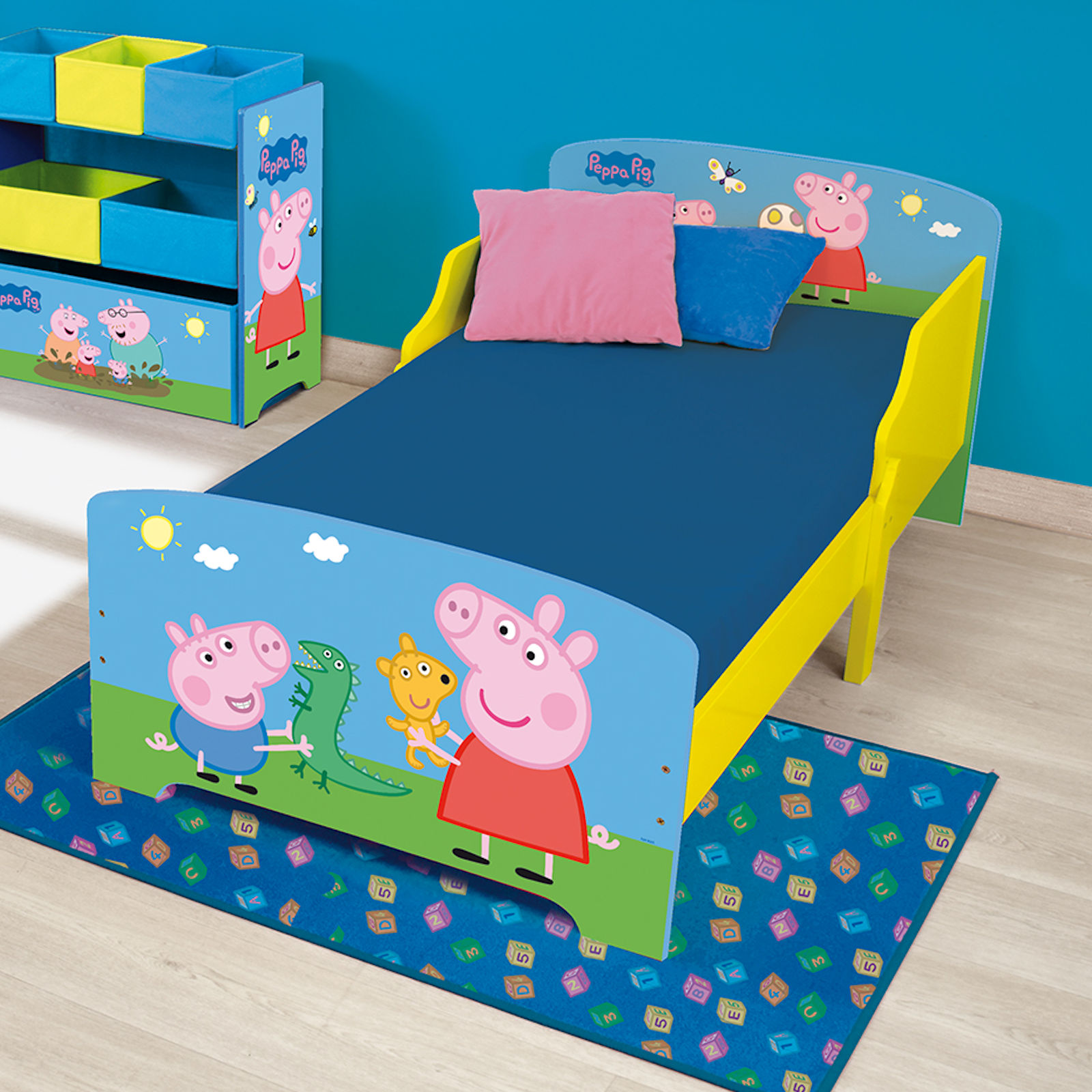Peppa Pig Wooden Junior Toddler Bed – Yellow