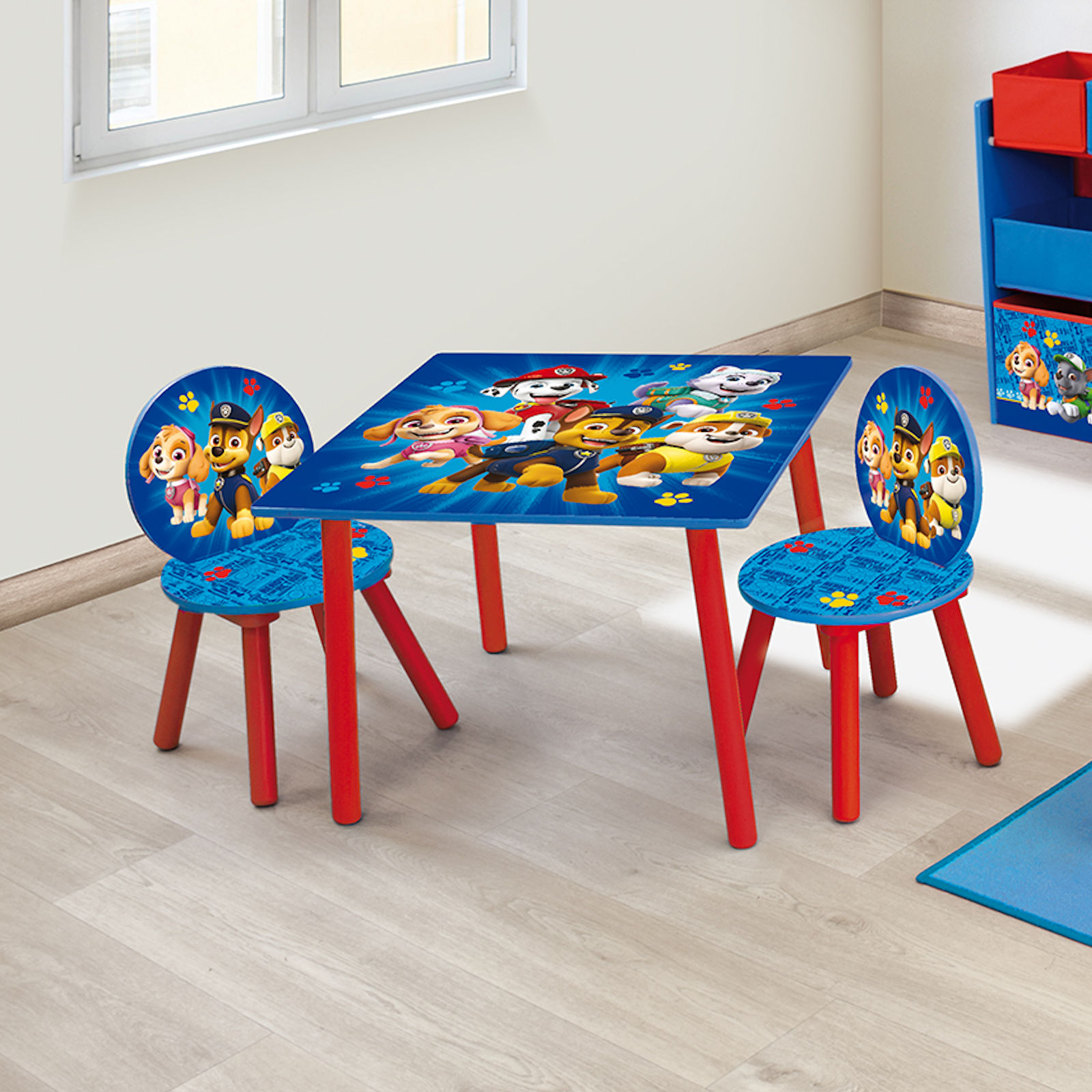 Paw Patrol Wooden Table & Chairs Set – Blue