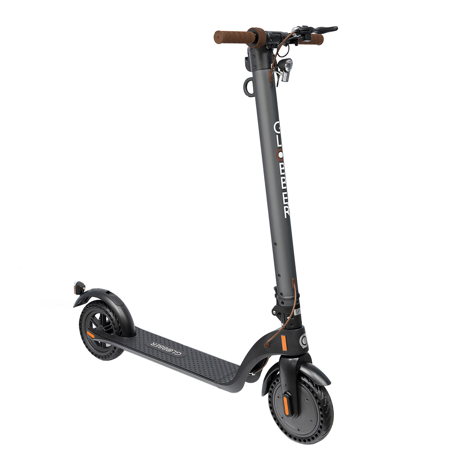 Globber One K E-motion 23 Folding Electric Scooter - Titanium / Brown (Age 14 to Adult)