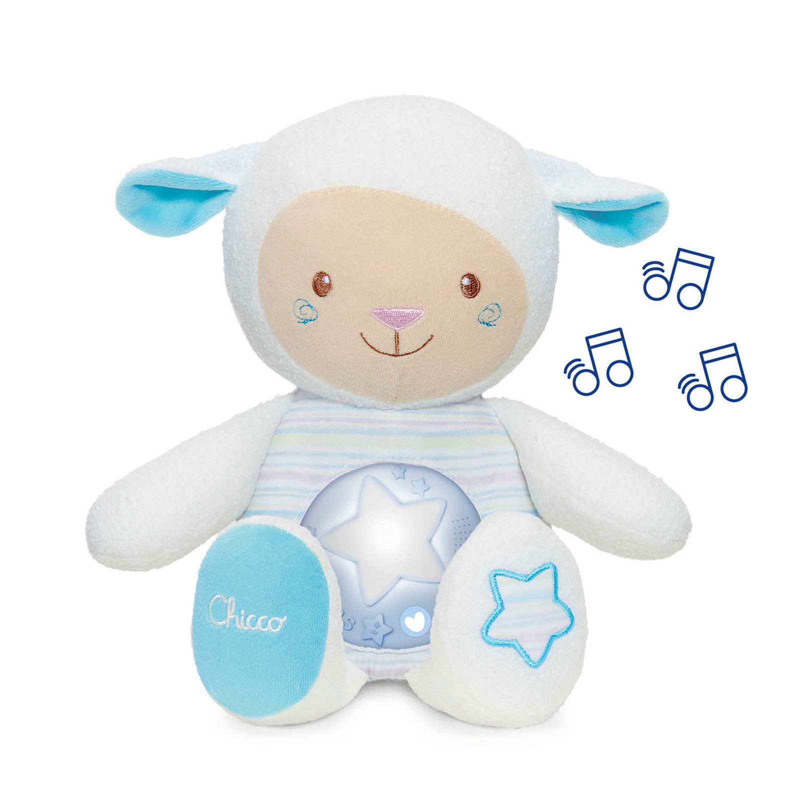 Chicco First Dreams Lullaby Sheep Nightlight with Musical Sounds - Blue & White