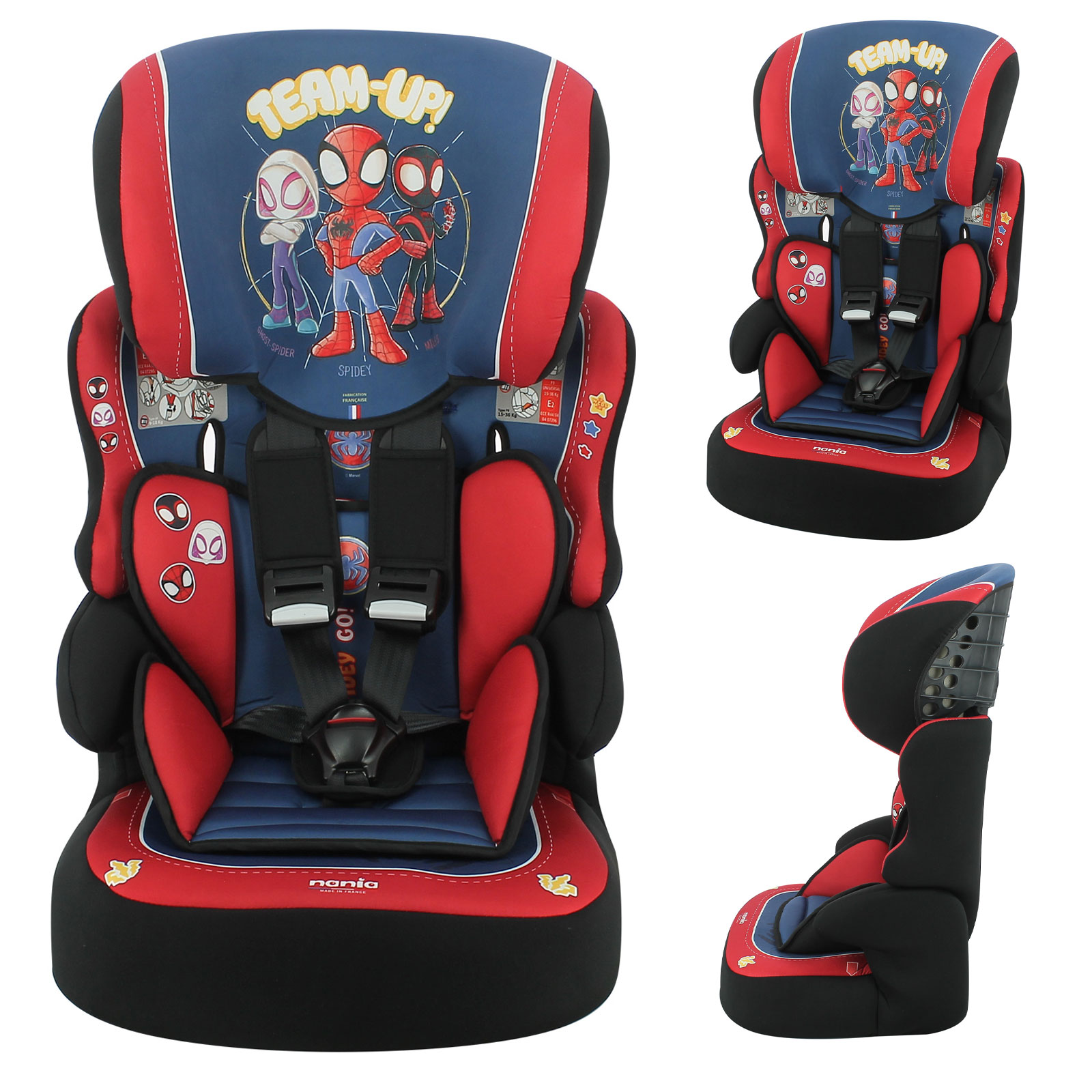 Spidey & his amazing Friends Linton Comfort Plus Luxe Group 1/2/3 Car Seat - Red (9 Months-12 Years)