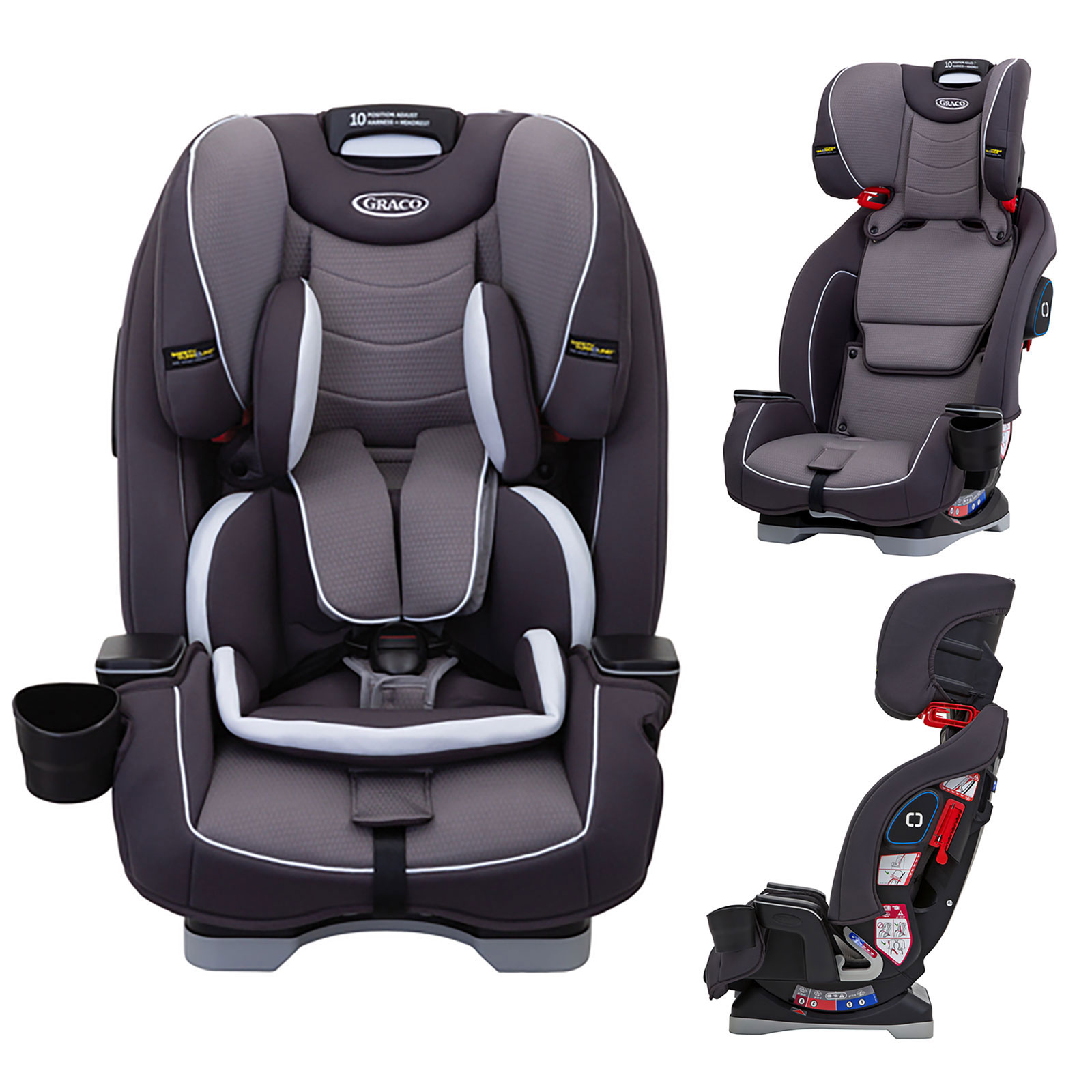 Graco Slimfit All-In-One Group 0+/1/2/3 Car Seat - Iron (Birth-12 Years)