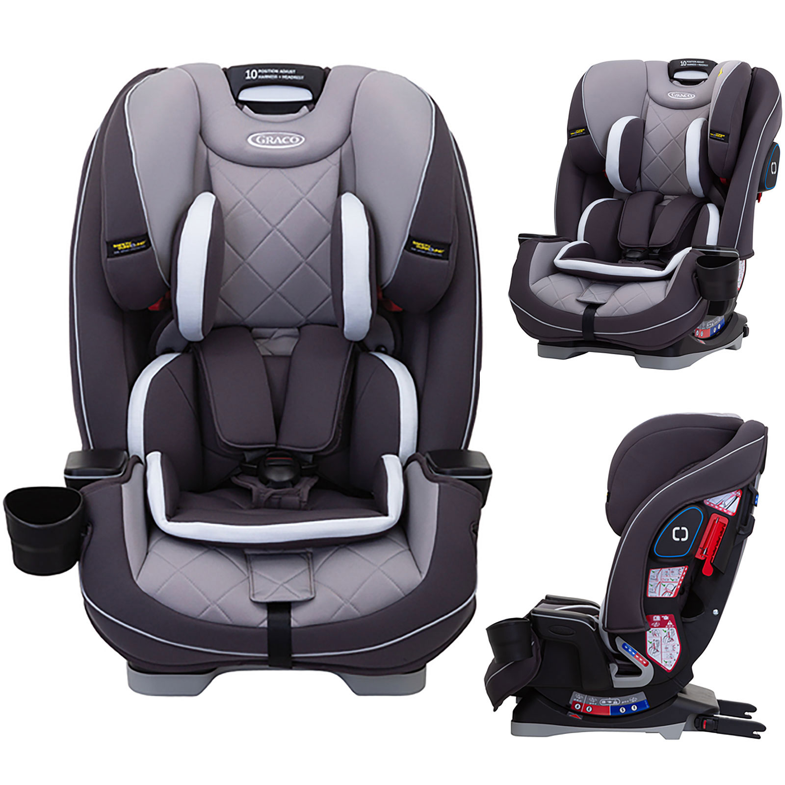 Graco Slimfit LX Group 0+/1/2/3 ISOFIX Car Seat - Iron (Birth-12 Years)
