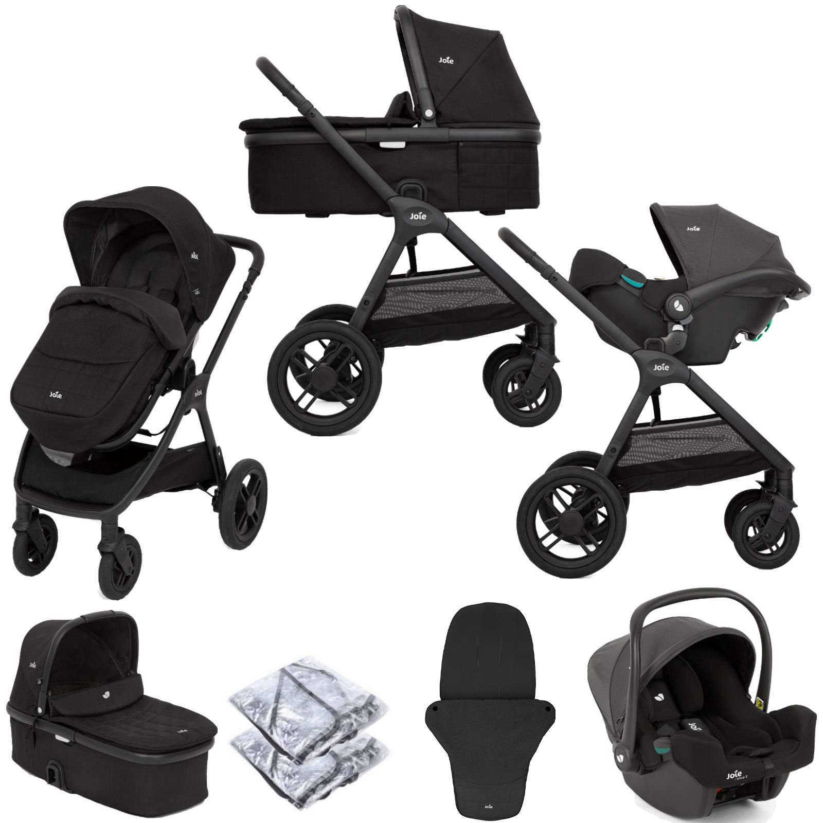 Joie Honour Pushchair Travel System with Carrycot - Shale