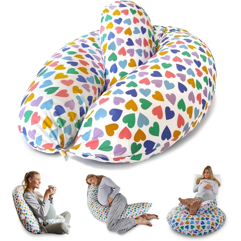 4in1 Multifunctional Nursing Pregnancy Pillow – Multicolour
