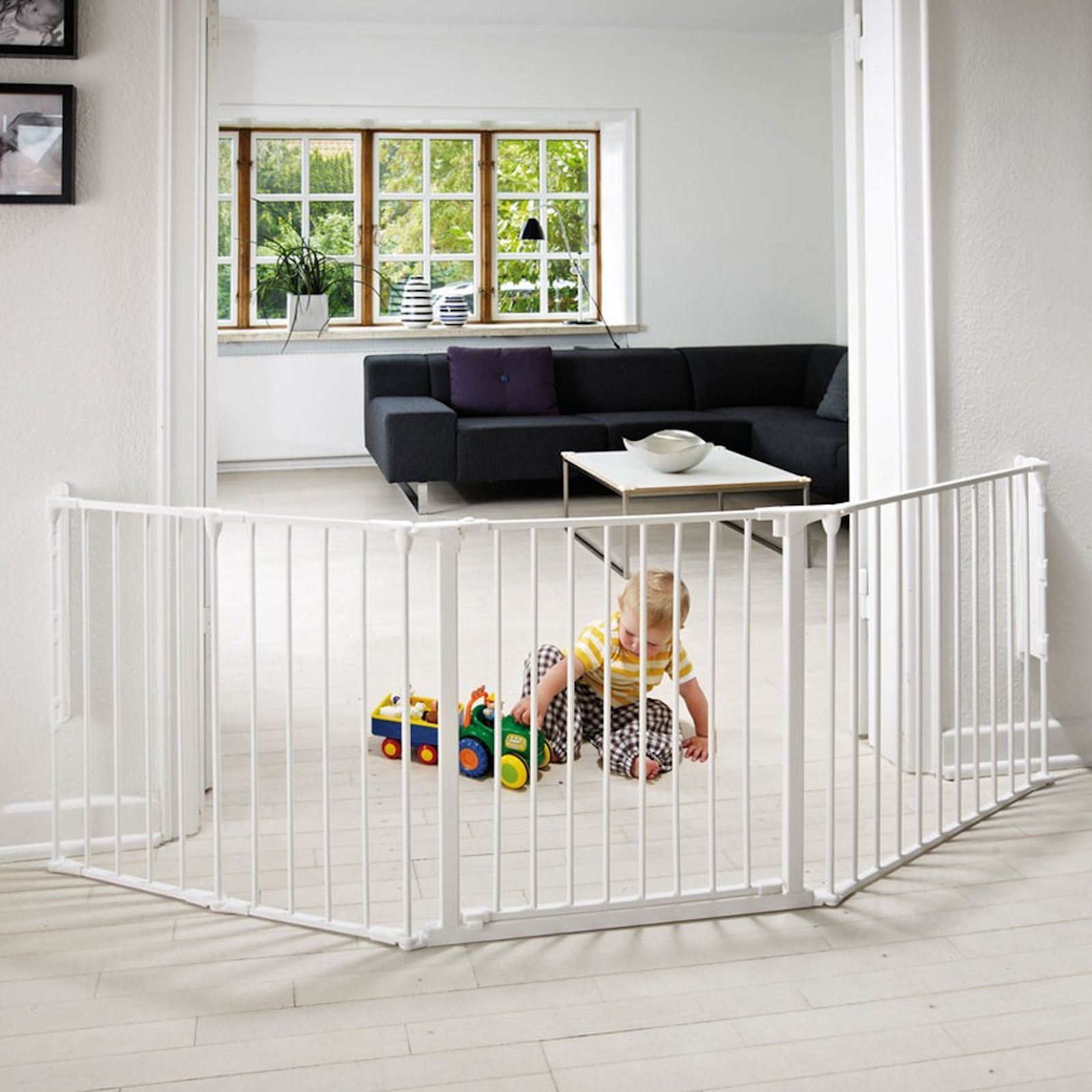 Babydan Large Configure Baby Safety Gate - White (90 - 223cm)