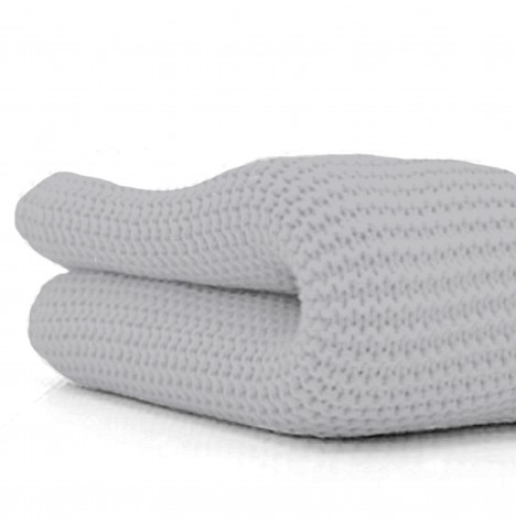 4baby Soft Cotton Cellular Pram / Moses Basket Blanket - Grey
