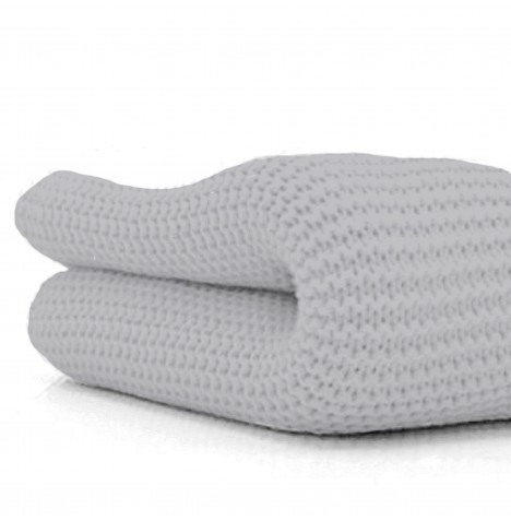 4baby Soft Cotton Cellular Cot / Cot Bed Blanket - Grey