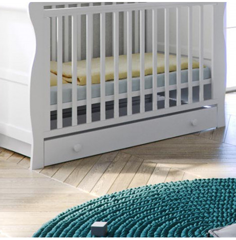 Little Acorns Large Under Bed Rollaway Drawer - White