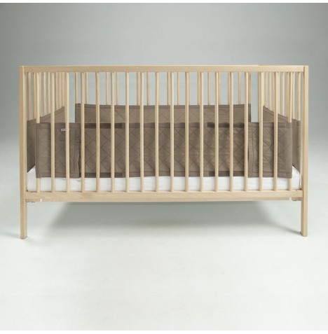 Airwrap Deluxe 4 Sided Cot / Cot Bed Liner - Chocolate