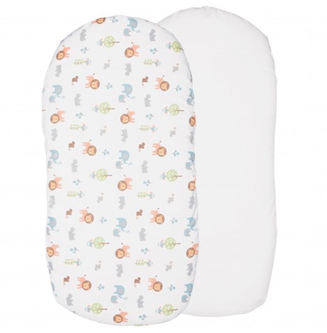 Chicco Baby Hug Crib 2x Fitted Sheet Set - Little Animals