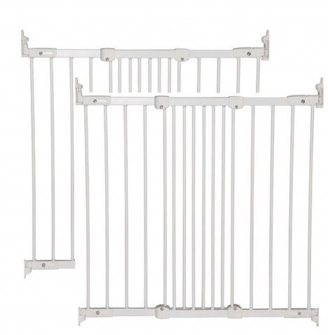 BabyDan Super Flexi Fit Extending Safety Gate (Pack of 2) - White (67 - 106cm)