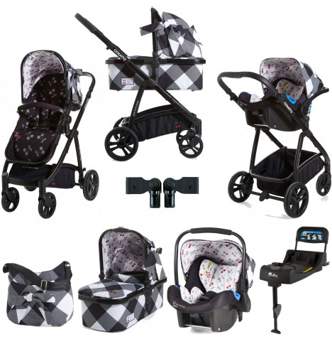 black and white travel system