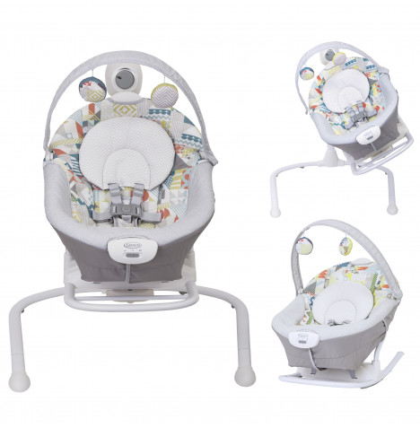 Graco Duet 2 in 1 Sway / Swing (With Portable Rocker) - Patchwork Grey