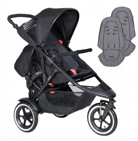 Phil & Teds Sport Tandem Pushchair - Black / Charcoal