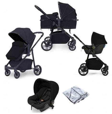 Ickle Bubba Moon 3 in 1 Travel System - Black 