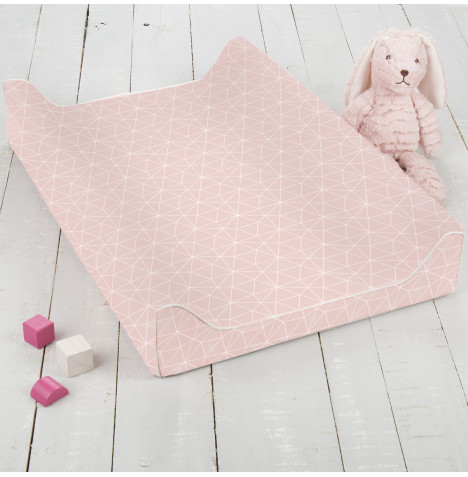 Cuddle Co Comfi-Love Memory Foam Soft Bamboo Designer Changing Mat - Pink Geo