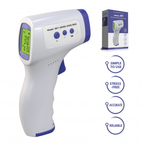 Jabees Non Contact Digital Infrared Thermometer - White/Purple
