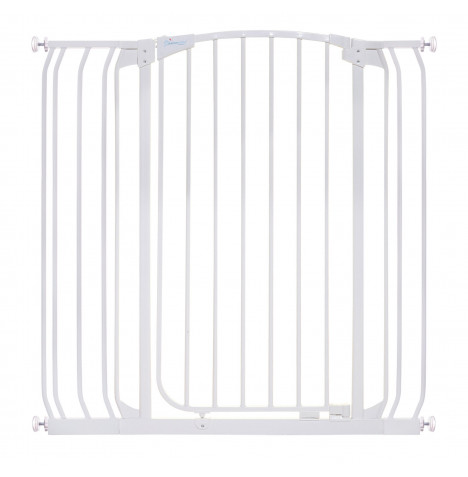 Dreambaby Chelsea Xtra-Tall Auto-Close Metal Safety Gate + 9cm Extension + 18cm Extension - White (71-107cm)
