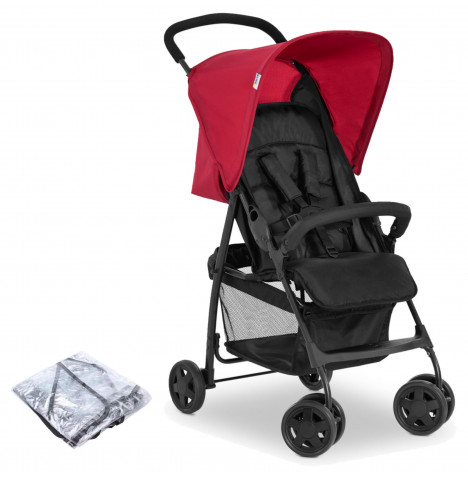 Hauck Sport Pushchair Stroller With Raincover - Red