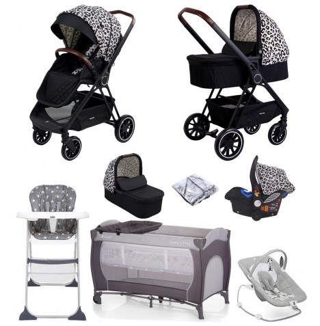 My Babiie MB250 *AM to PM by Christina Milian* Everything You Need Travel System with Carrycot - Leopard