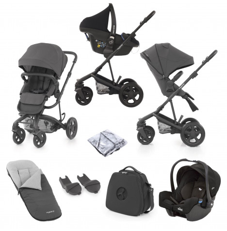 Babystyle Hybrid 2 (Gemm Car Seat) Travel System with Accessories - Slate