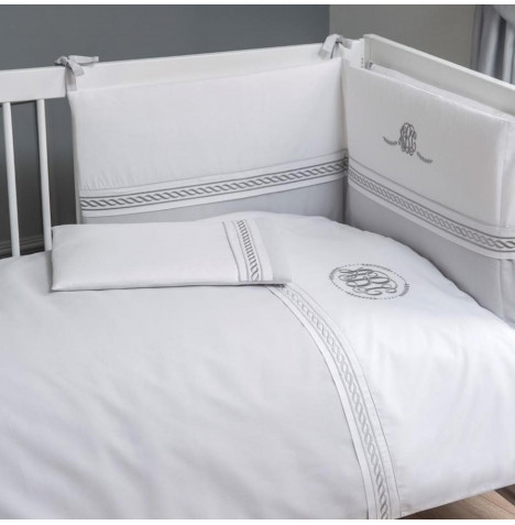Mee-Go ABC Luxury Boutique 5pc Nursery Cot Bed Bedding Bale Set - Grey