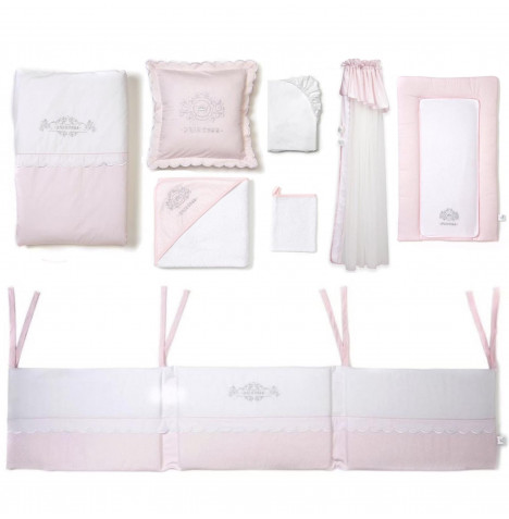 Mee-Go Princess Luxury Boutique 9 Piece Nursery Bundle - Pink