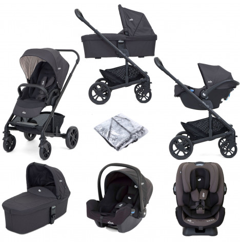 Joie Chrome Trio (i-Snug & Every Stage) Travel System with Carrycot - Ember