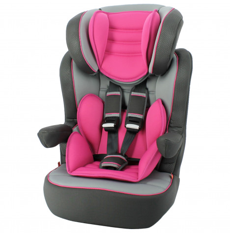 Nania Imax SP Luxe Group 123 High Back Children's Booster Seat - Pink/Grey