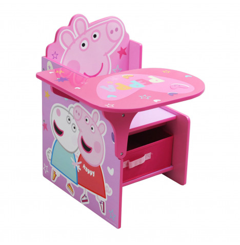 Nixy Children Chair Desk with Strorage Bin - Peppa Pig