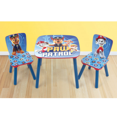 Nixy Children Wooden Table & Chairs Set - Paw Patrol