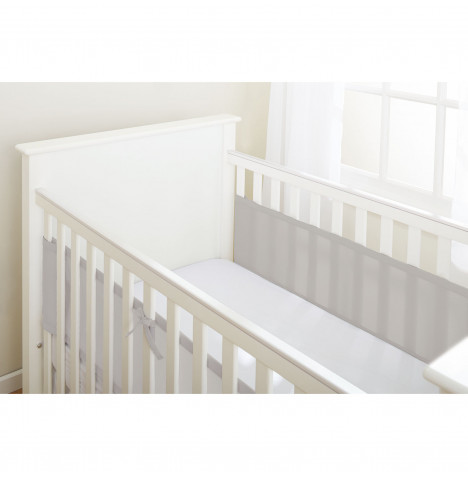 BreathableBaby 2 Sided Mesh Cot & Cot Bed Liner - Grey
