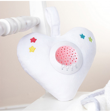Little Chick London Twinkle Lights Bed Time Soother - White Heart