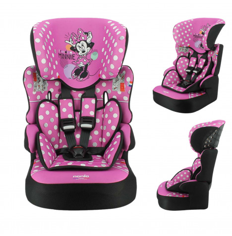 Disney Minnie Mouse Linton Comfort Plus Luxe Group 1/2/3 Car Seat - Pink
