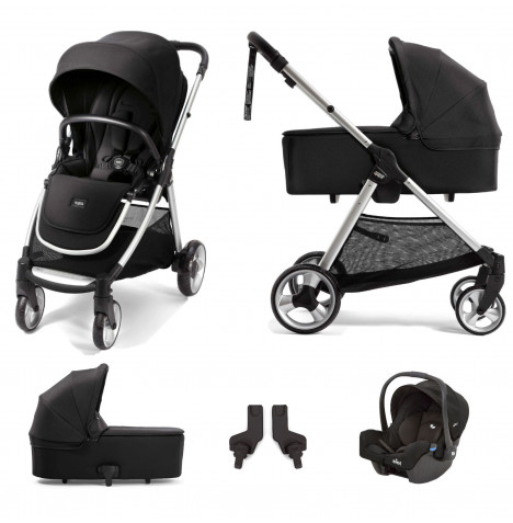 Mamas & Papas Flip XT2 (Gemm Car Seat) Travel System with Carrycot - Black