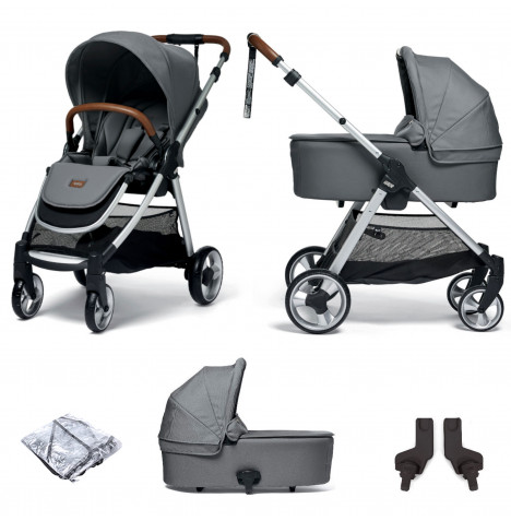Mamas & Papas Flip XT2 2in1 Pushchair Stroller with Carrycot - Fossil Grey