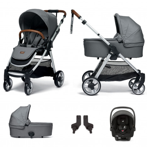 Mamas & Papas Flip XT2 (i-Snug 2 Car Seat) Travel System with Carrycot - Fossil Grey