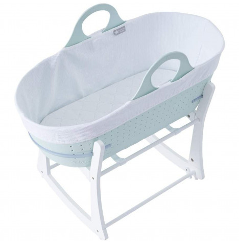 Tommee Tippee Sleepee Moses Basket with Rocking Stand - Mint Green
