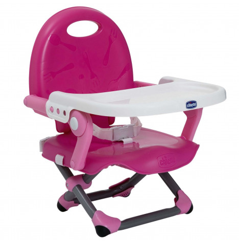 Chicco Pocket Snack Portable Highchair Booster Seat - Bright Pink