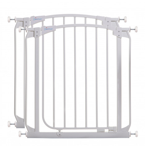 Dreambaby Chelsea Auto-Close Pressure Mounted Metal Baby & Safety Gate (Pack of 2) - White (71-80cm)