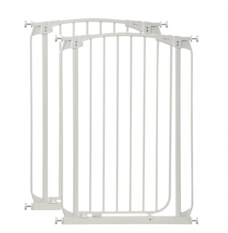 Dreambaby Chelsea Extra Tall Auto-Close Pressure Mounted Metal Safety Gate (Pack of 2) - White (71-80cm)
