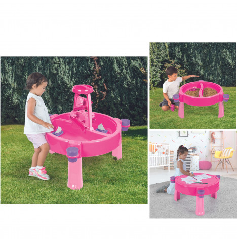 Unicorn 3 in 1 Indoor/Outdoor Water & Sand Activity Table - Pink