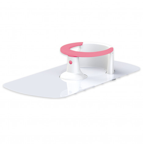 Portable Bath Seat with Anti-Slip Mat - Pink