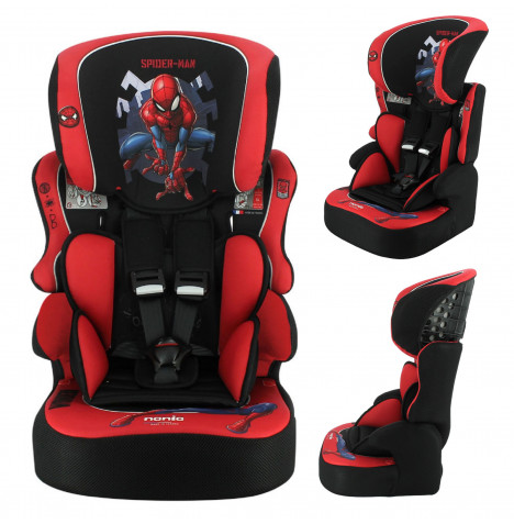 Marvel Spider-Man Linton Comfort Plus Luxe Group 1/2/3 Car Seat - Black & Red (9 Months-12 Years)
