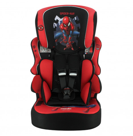 Marvel Spiderman Linton Comfort Plus Group 123 Car Seat - Black & Red