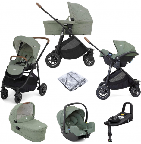 Joie Versatrax (i-Snug 2) Travel System with Carrycot & ISOFIX Base - Laurel